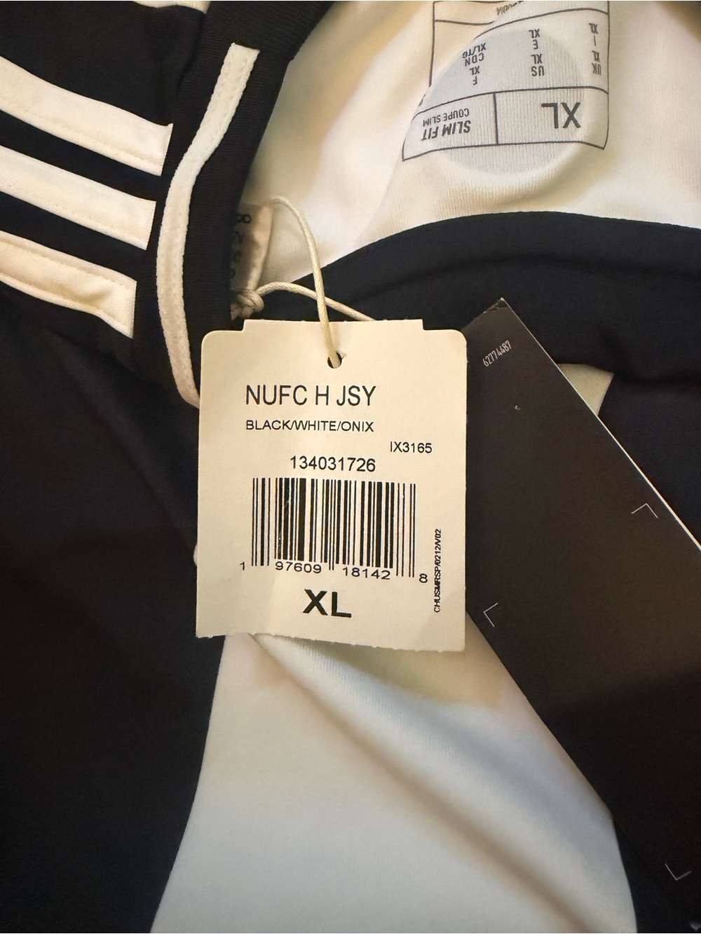 adidas Black White Onix Men's Jersey